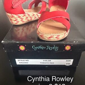 Cynthia Rowley Tomato Red Wedge Sandals